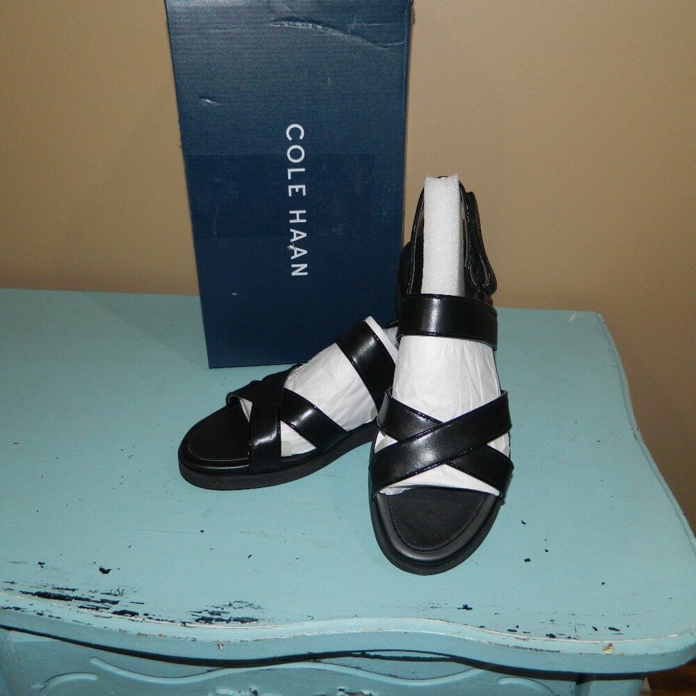 Cole Haan Mirabelle Crisscross Sandals W32408 Black Size 10B